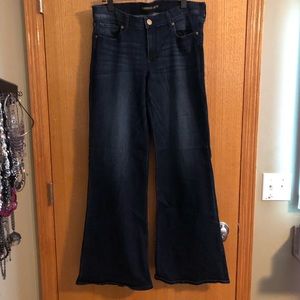 Express wide leg stretch flare jeans 12R